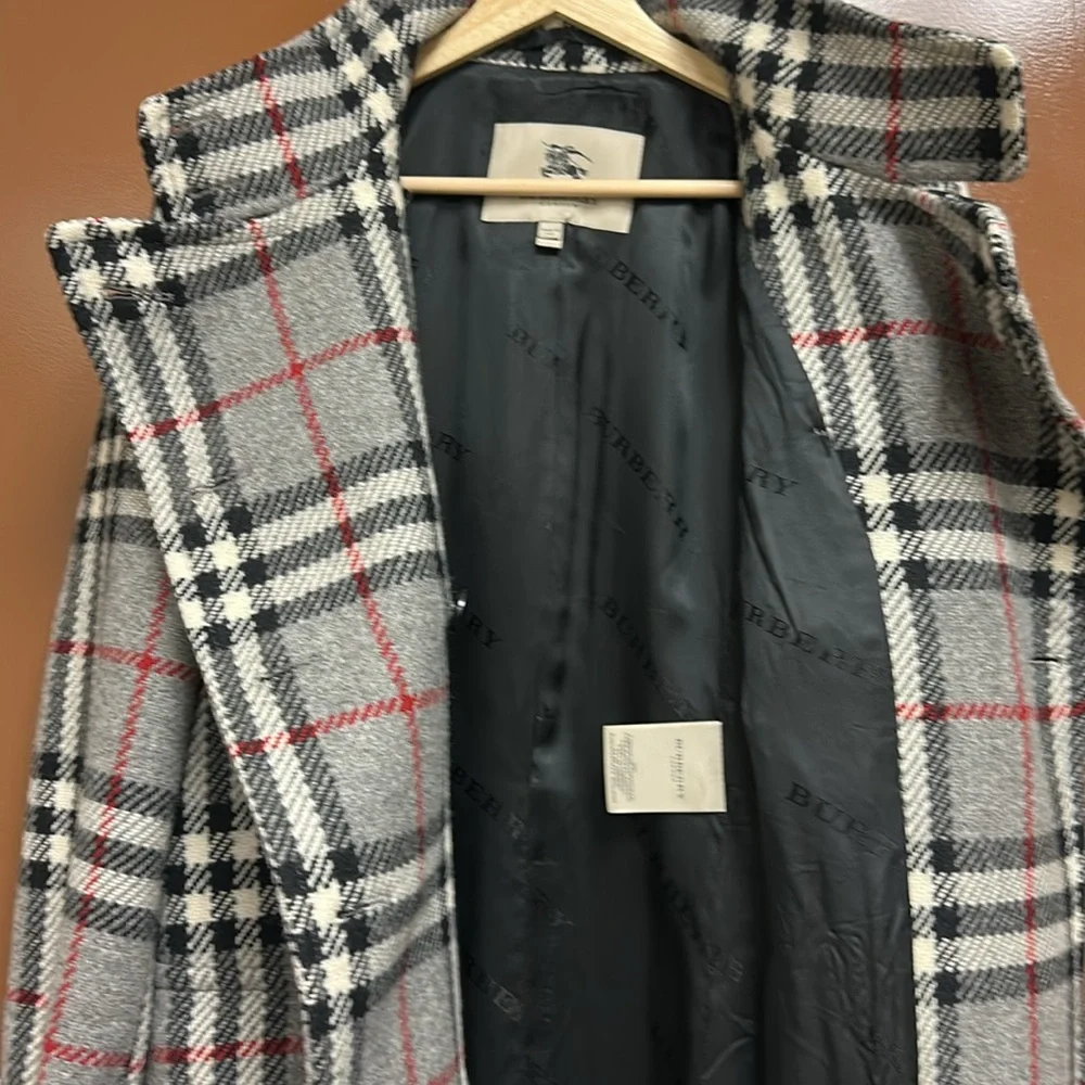 Burberry Plaid Wool Coat Size 14UK/12US - Picture 7 of 13